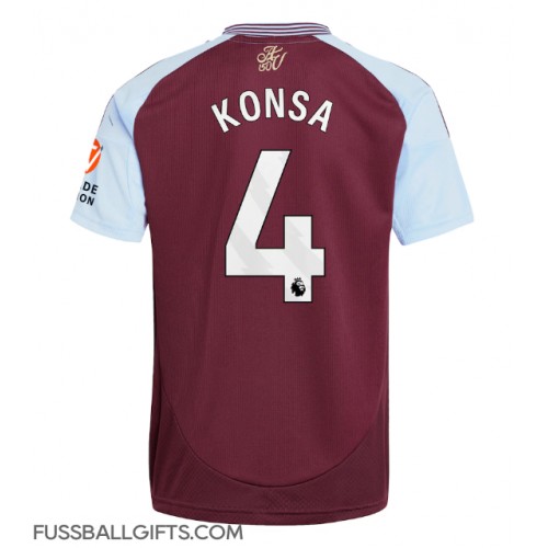 Aston Villa Ezri Konsa #4 Fußballbekleidung Heimtrikot 2024-25 Kurzarm